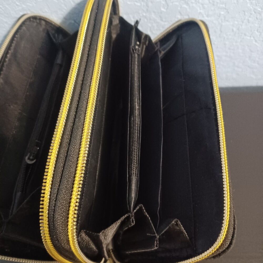 Embroidered, Double-Zip Wallet - Picture 8 of 9